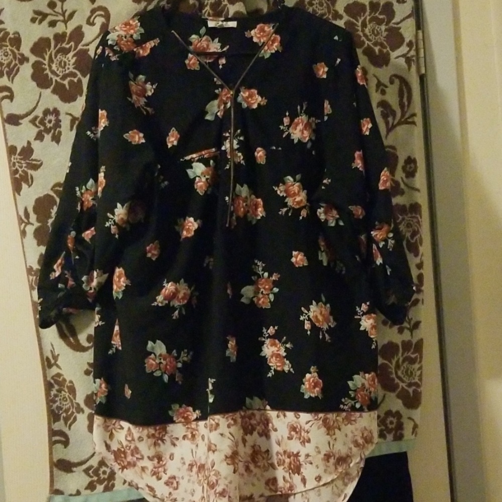 3/4 sleeve dress blouse